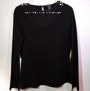 Doncaster Black Knit Blouse
